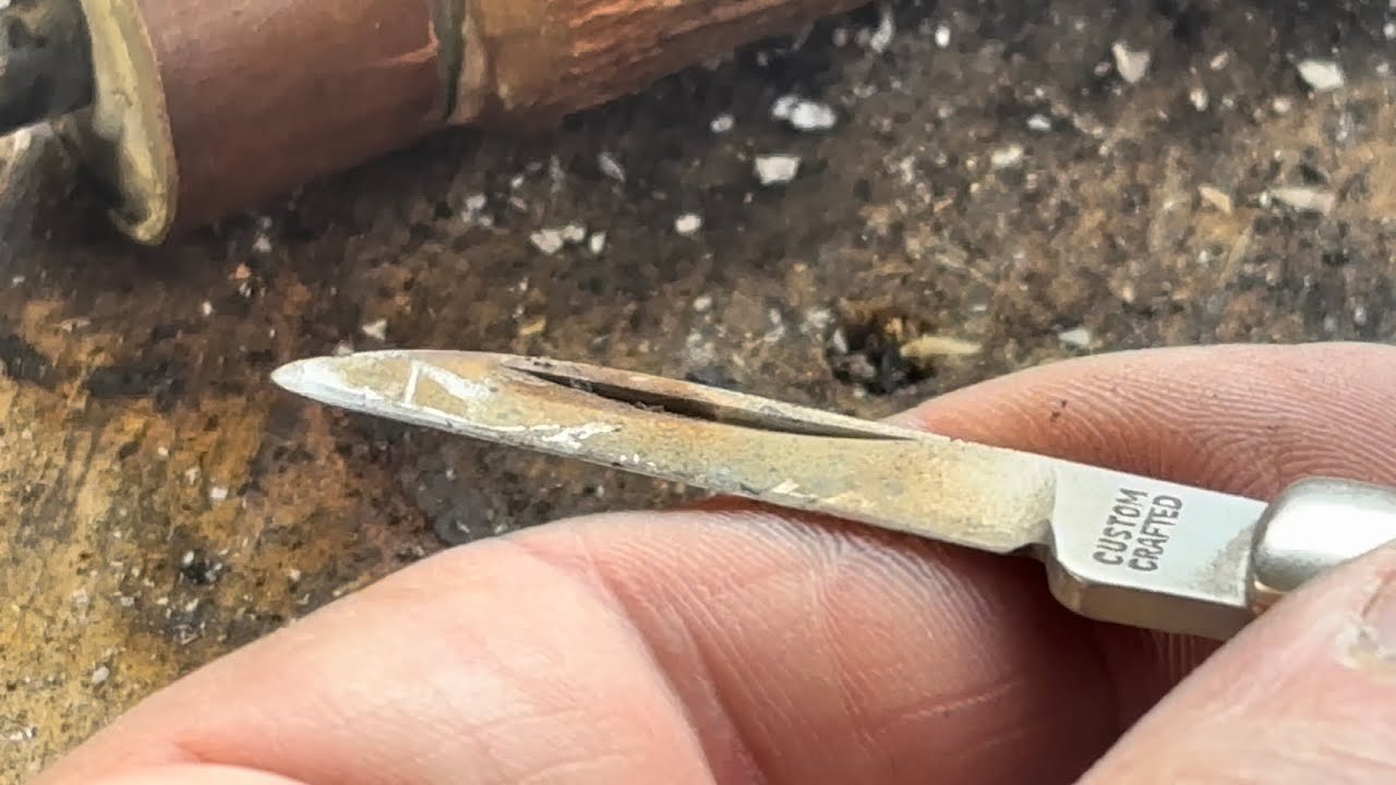 I scraped a ferro rod with the edge of my blade to make 100 fires