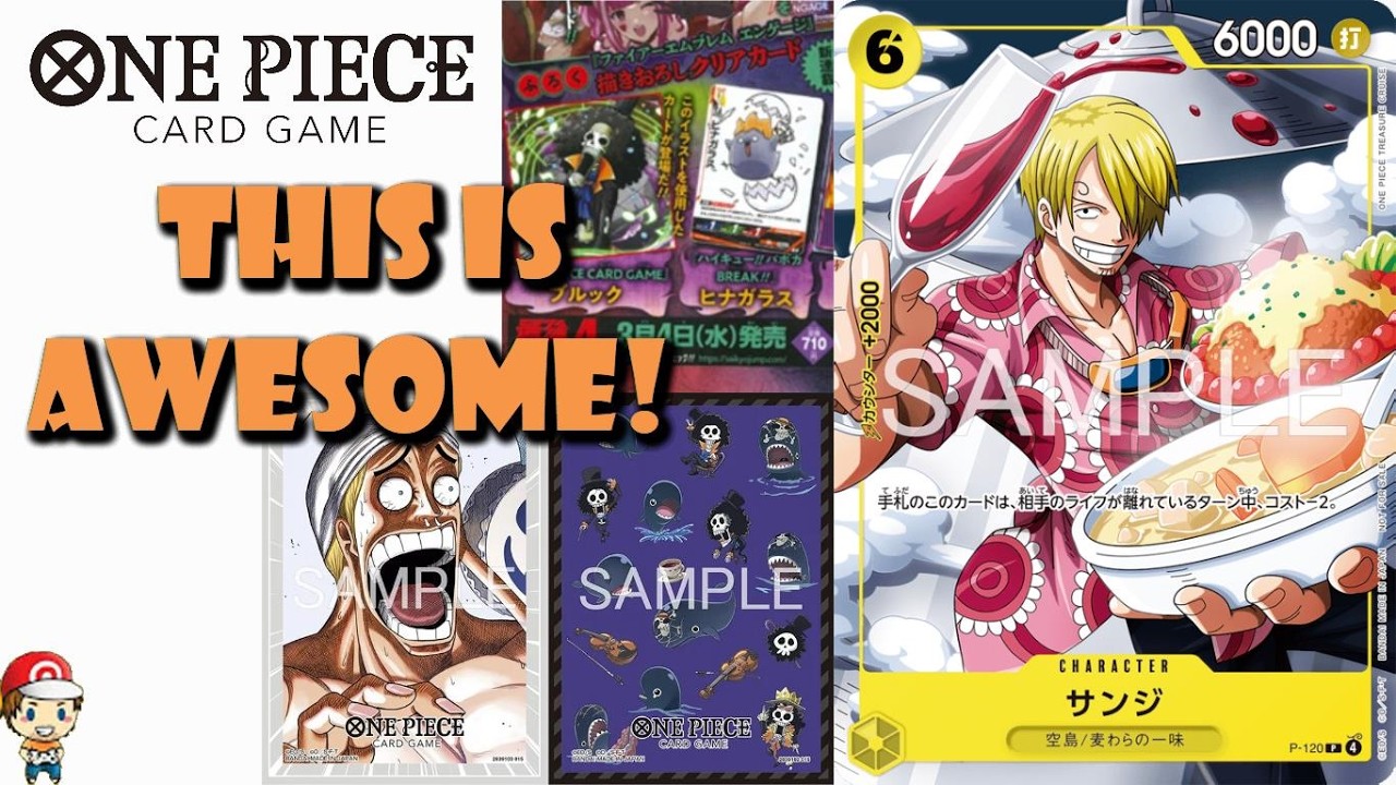 V-Jump Sanj Officially Revealed! Brook Confirmed! Best Sleeves Ever!? (One Piece TCG News)
