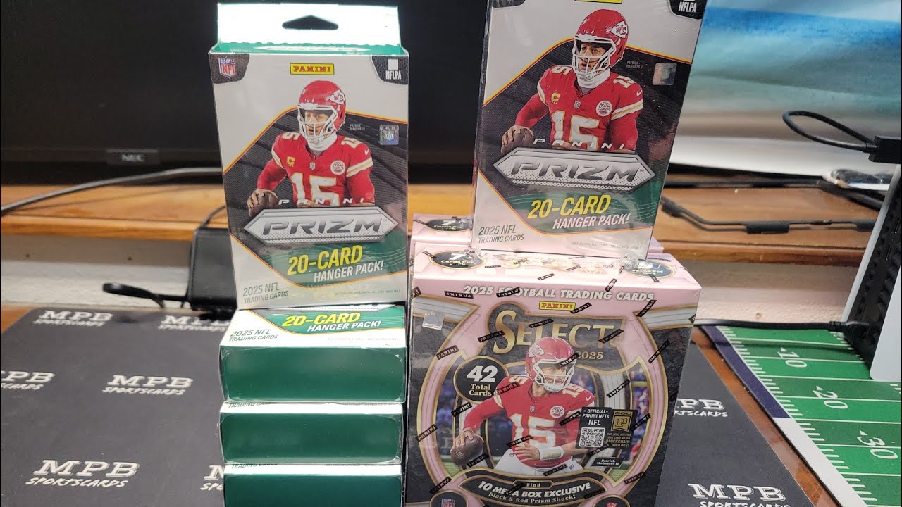 2025 Prizm hangers and 2025 Select mega boxes (red / black shock)