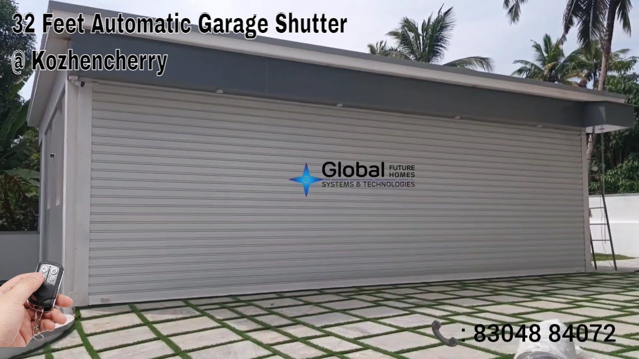 32 Feet Automatic Garage Rolling Shutter installed at Pullad, Kozhencherry| Garage 📞8304884072