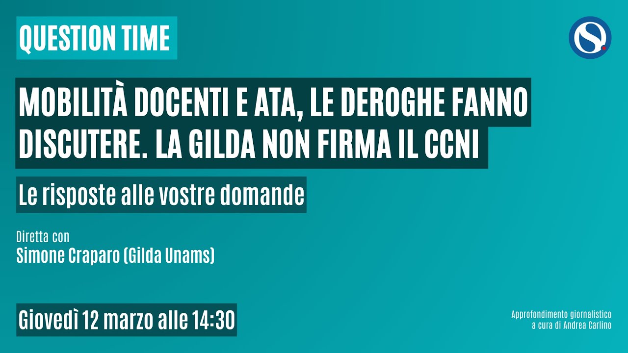 Mobilità docenti e ATA, le deroghe fanno discutere. La Gilda non firma il CCNI