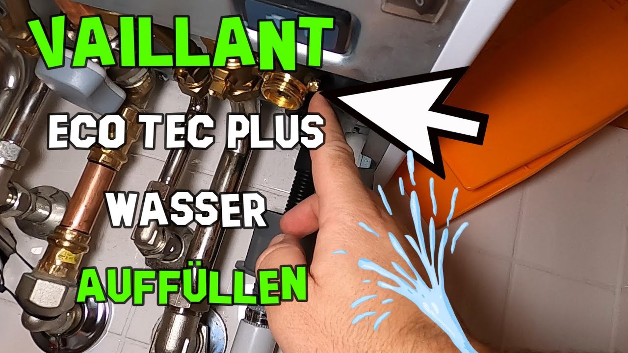 Wasser auffüllen nachfüllen befüllen Gastherme Vaillant ecoTEC plus VCW 20/26 CS/1-5 Anleitung