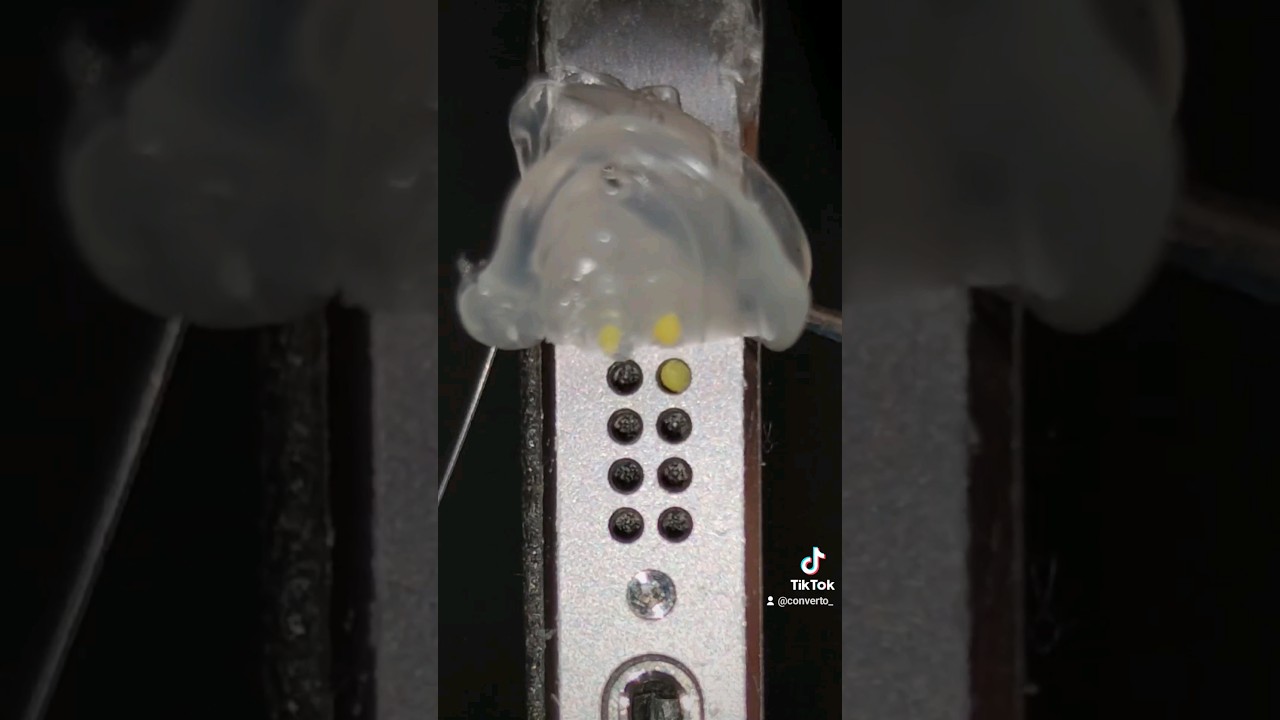 #cleaning iPhone speaker with hot glue #satisfying #asmr