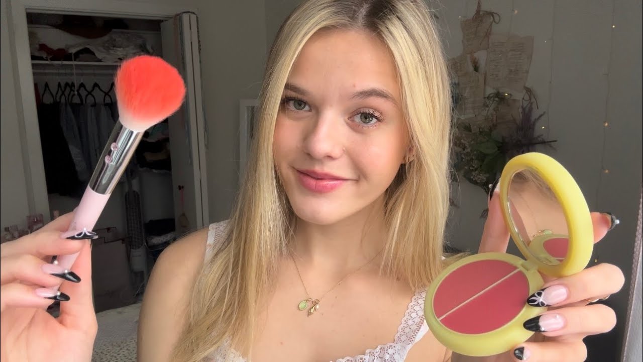 ASMR British Friend Does Your Makeup 🍓🍰 (accent roleplay)