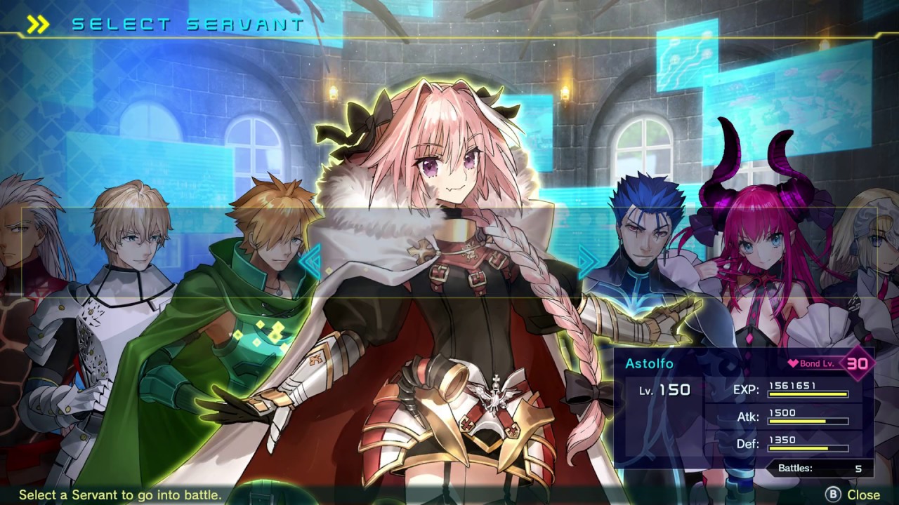 Fate/EXTELLA Link: Astolfo - Standard Max Level Build