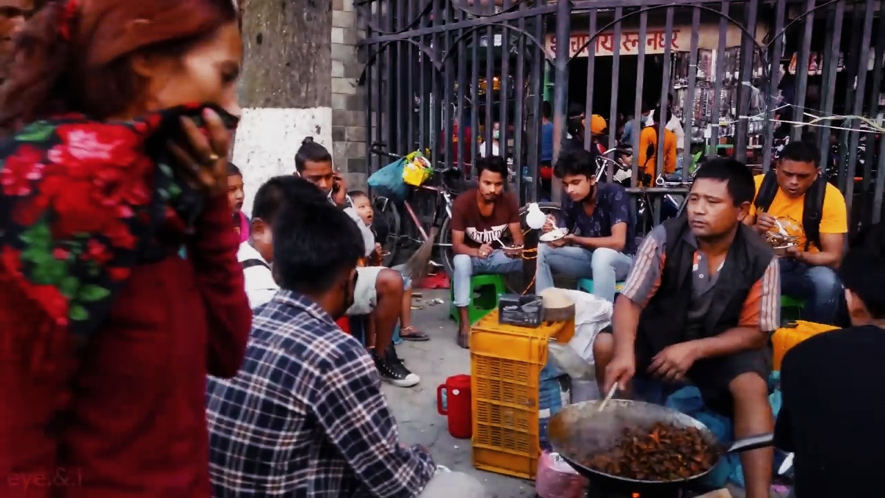 Street Food and Markets in Kathmandu City, Nepal 4K