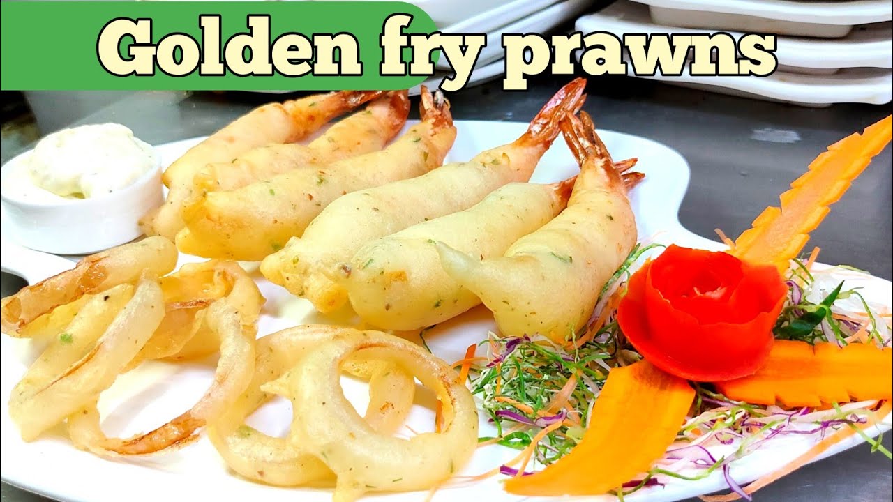 Restaurant & hotel style golden fry prawns //Crispy and soft golden fry prawn #chefatanu