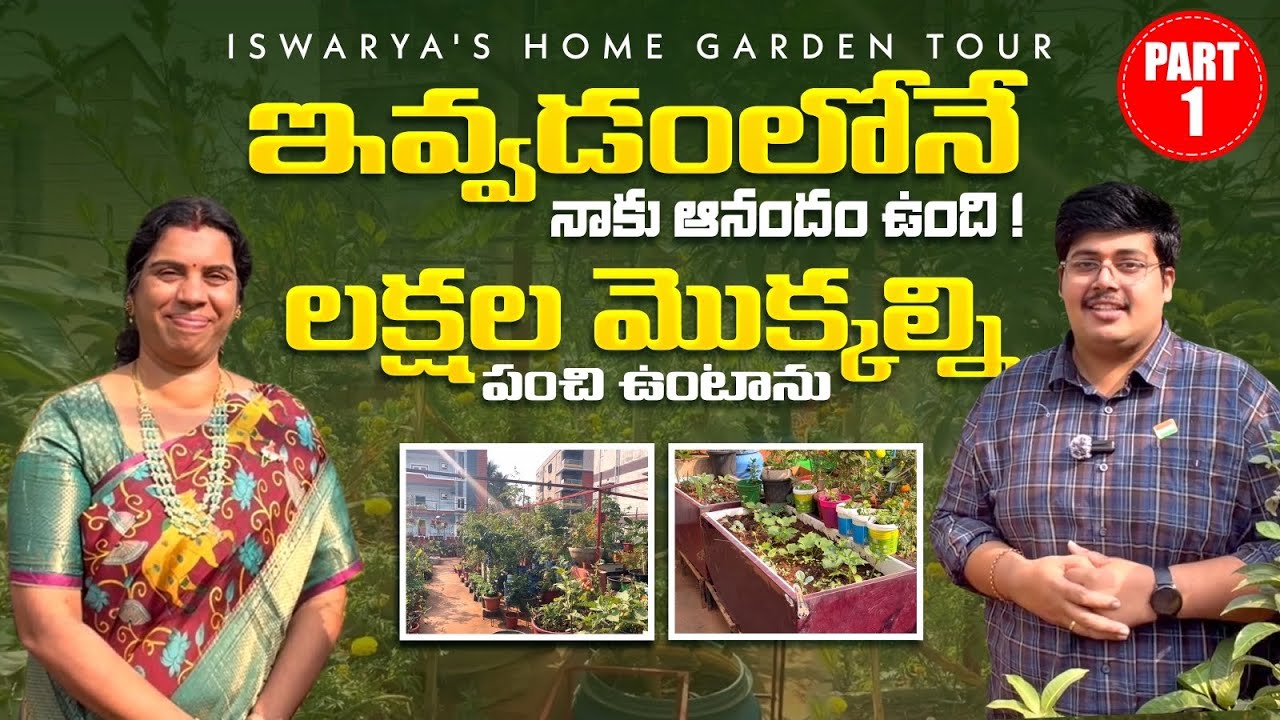 రేపటి తరాలకి ఈ సంపద అందాలి | Ft.Iswarya Terrace Garden @OrganicPrabha