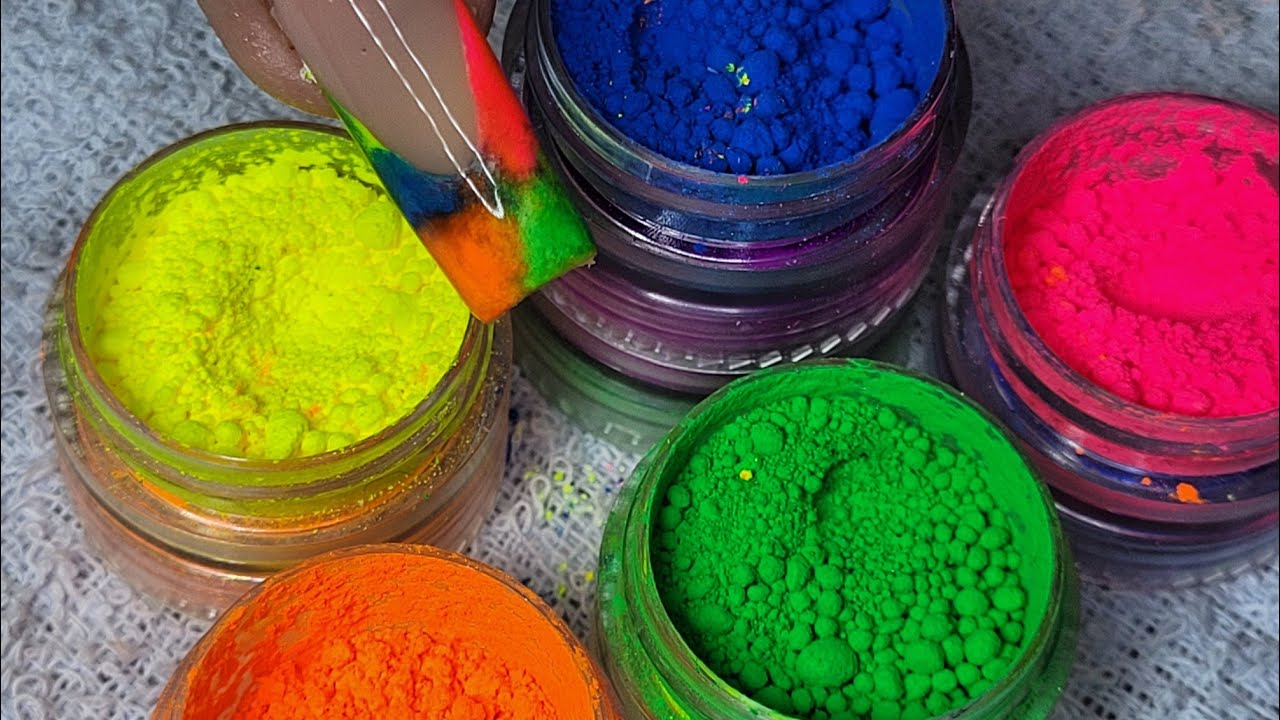 PÓ  NEON _  linda arte feita com pó néon ❤