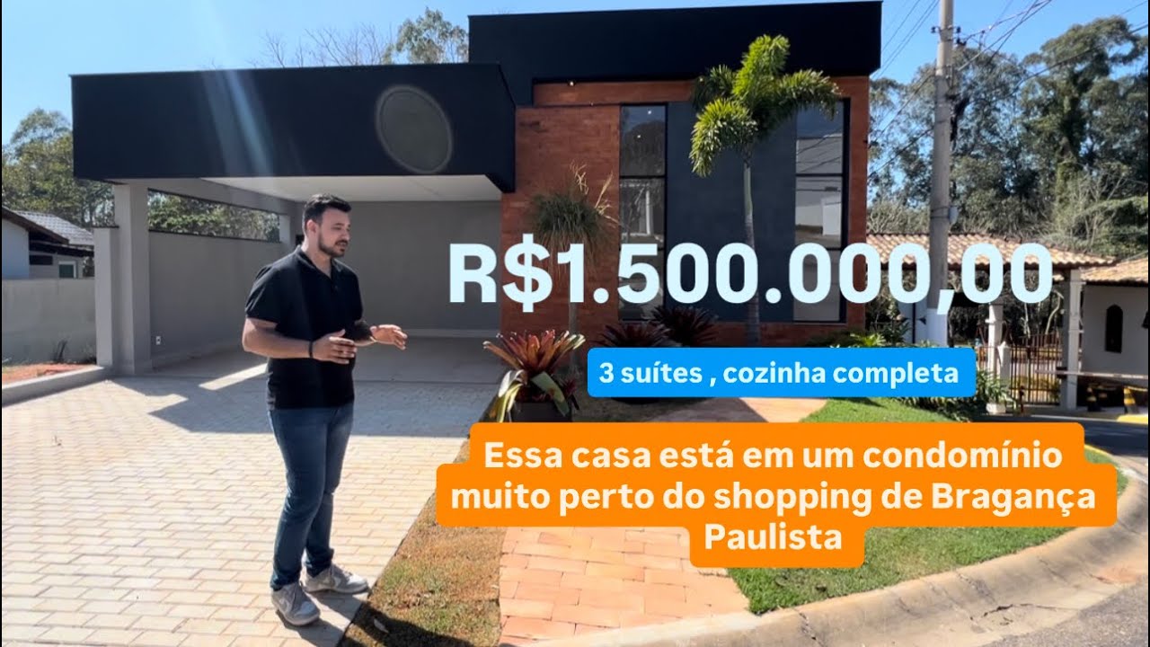 Casa incrível no condomínio fechado em Bragança Paulista 