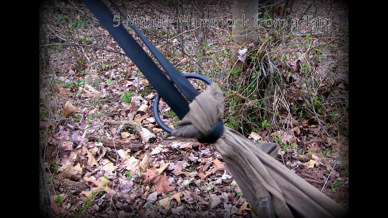5 min Hammock from a Tarp