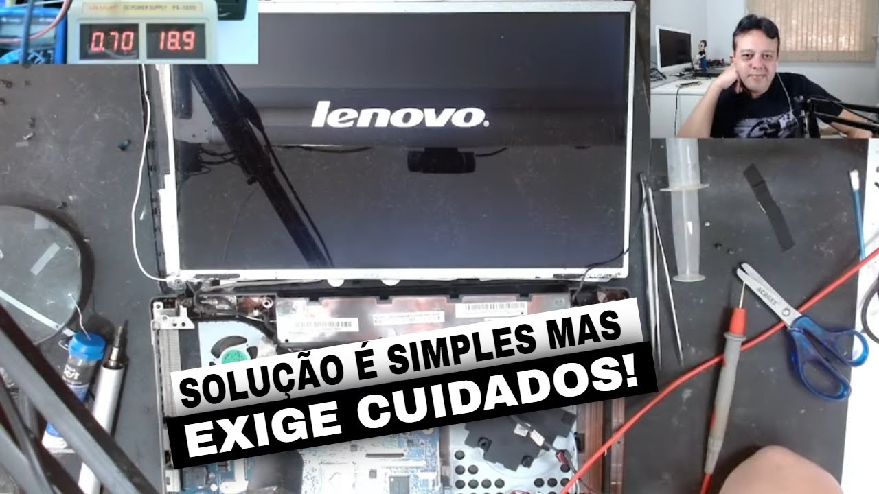 COMO CONSERTAR TELA ESCURA E SEM BRILHO NO NOTEBOOK LENOVO G485