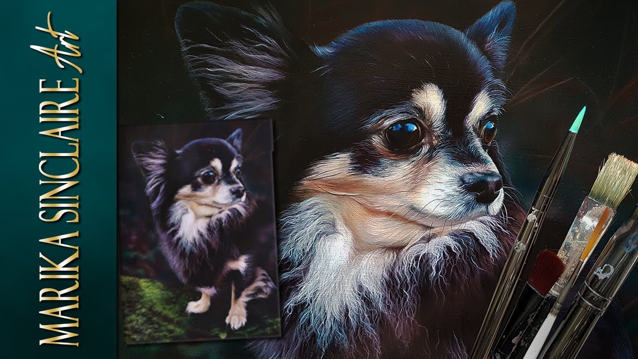 How to paint a realistic Chihuahua portrait in acrylics #2