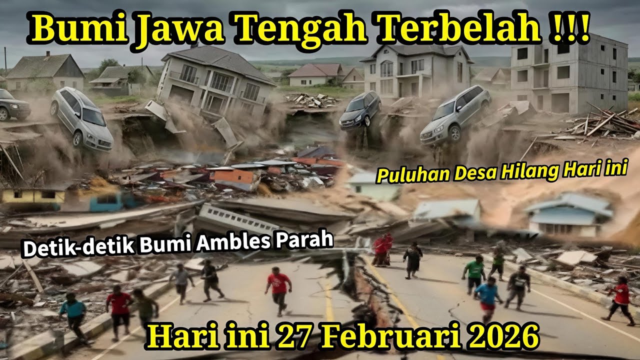 27-2-2026 BUMI JATENG TERBELAH! BUMI AMBLES PARAH, PULUHAN DESA HILANG,TANAH BERGERAK PADASARI TEGAL