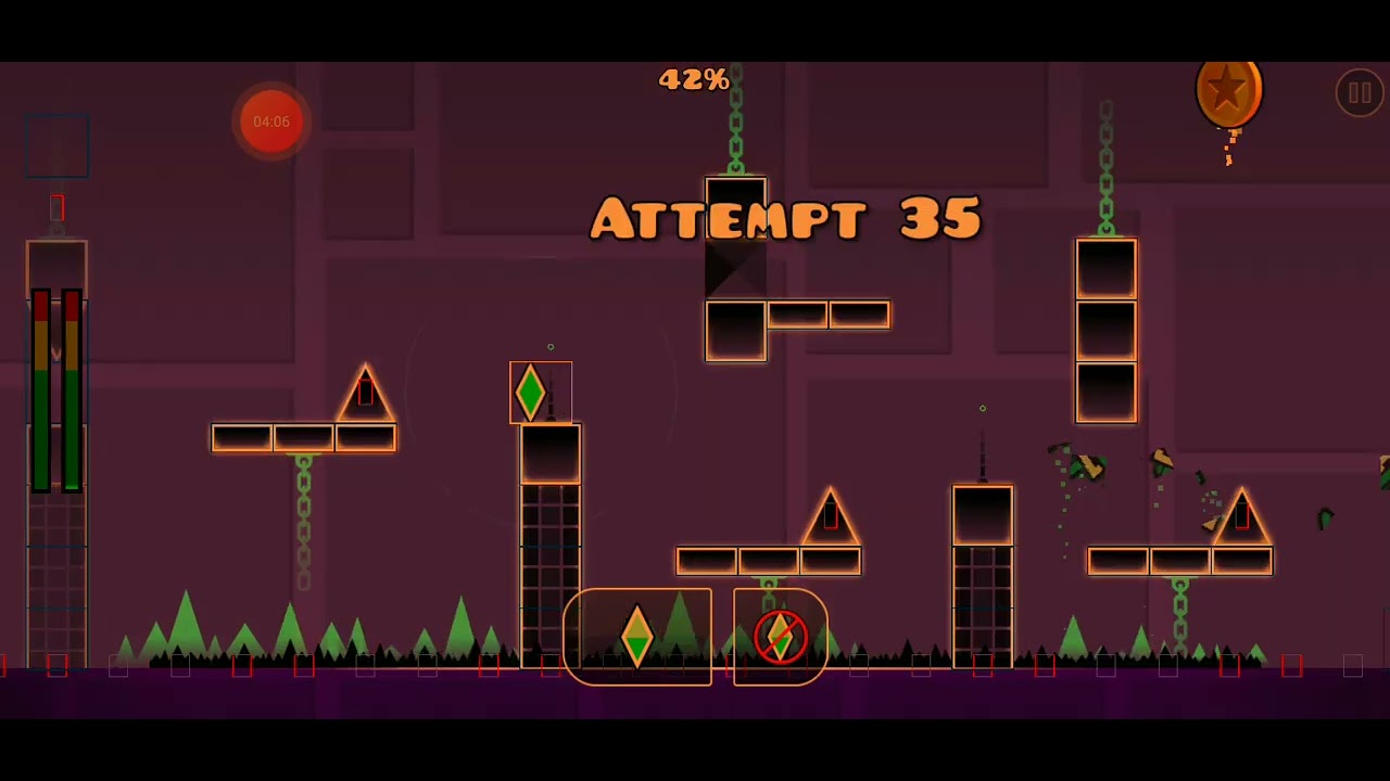 Playing geometry dash with bad quality
