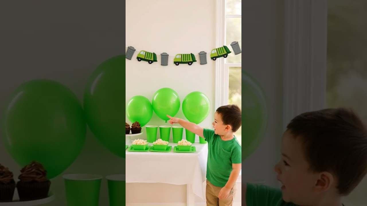 Garbage Truck Birthday, Garbage Truck Banner, Garbage Truck Decorations, Trash Truck Party Supplies