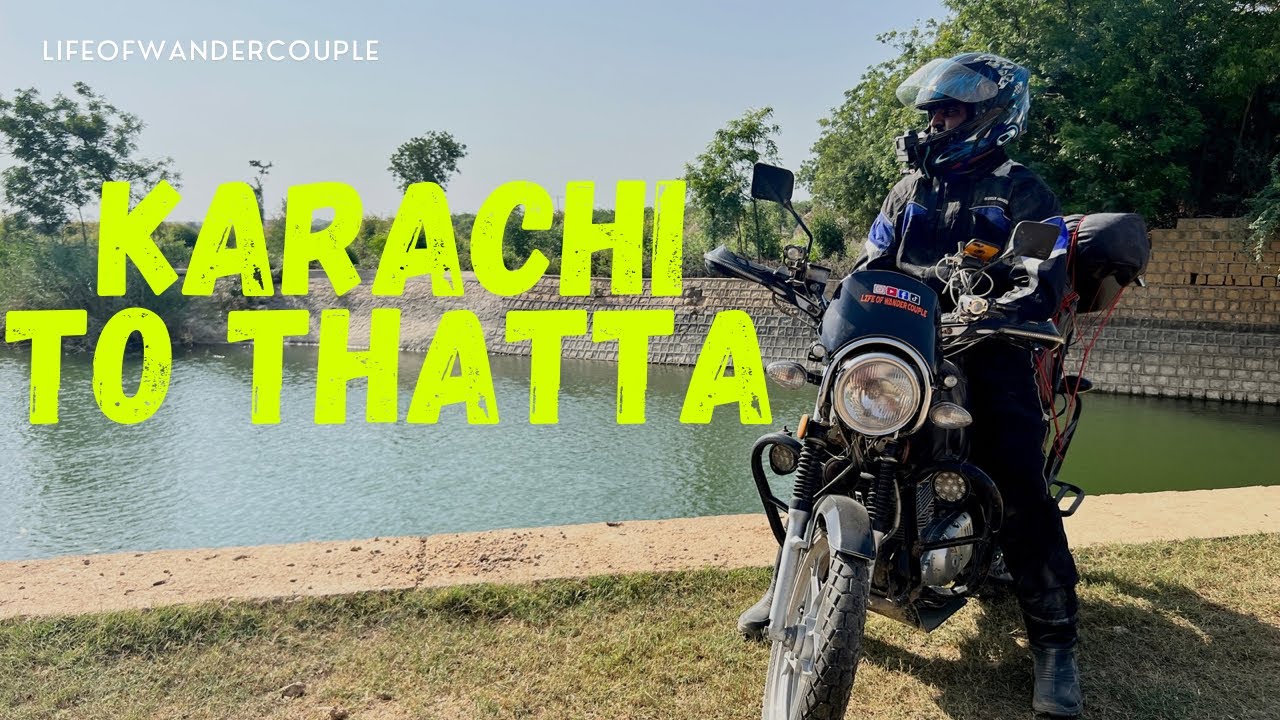 Karachi To Thatta | Kala Pahar Motorcycle Travel Vlog Ep 1|​⁠​⁠ Keenjhar Jheel