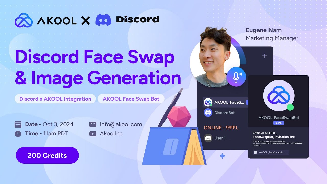 AKOOL: Discord Face Swap and Image Generation