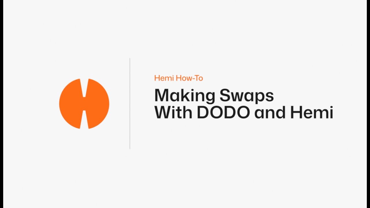 Hemi How-To: Making Swaps with DODO and Hemi