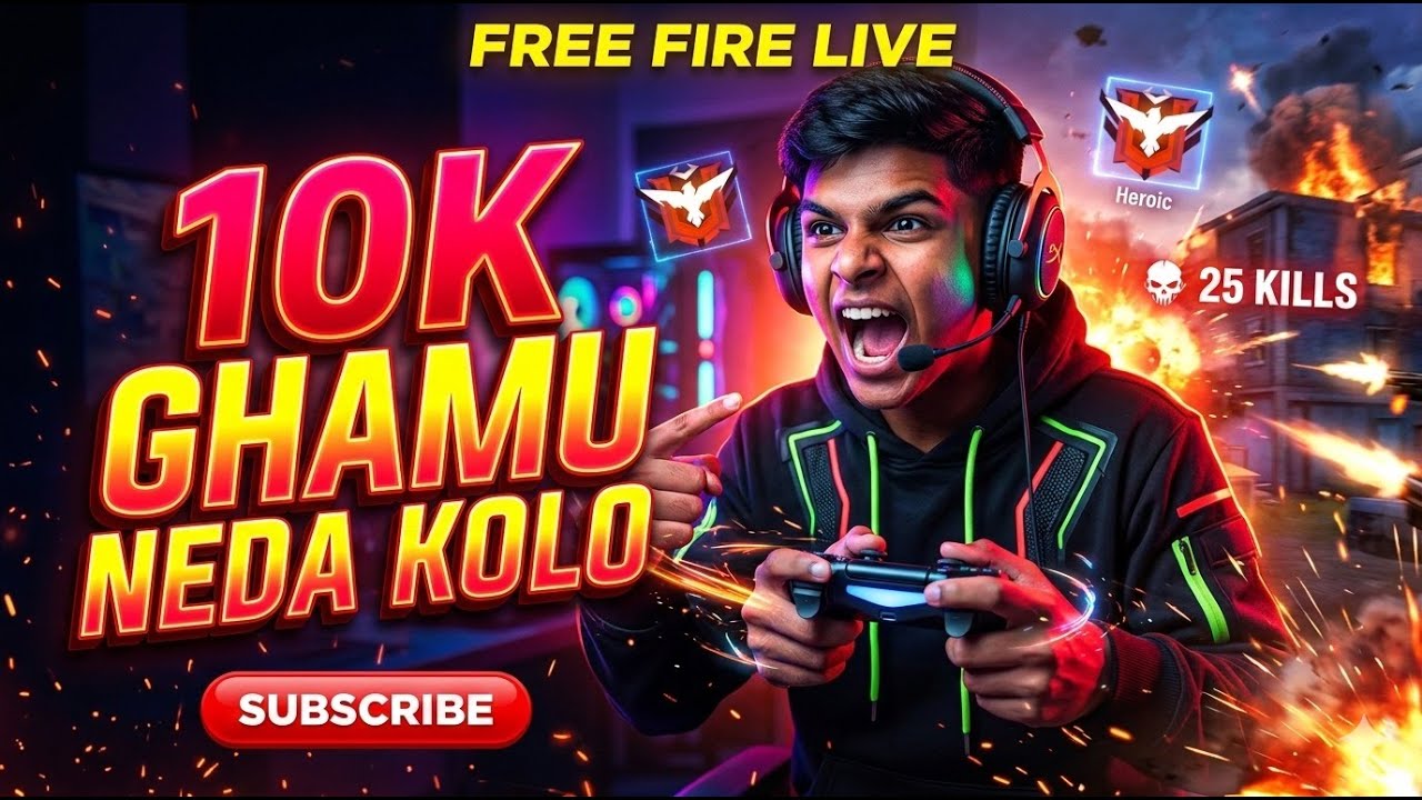 🔴 FREE FIRE LIVE | 🎁[GIFT CUSTOOME]  10K GAHAMUDA KOLO