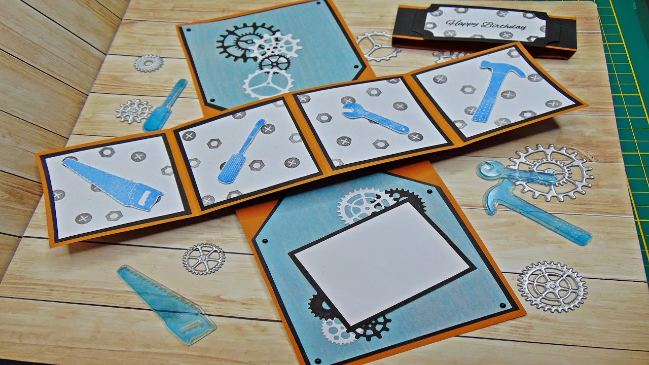 Basteln: Pop up Panel Card selber machen / Basteln mit Papier / Geburtstagskarte basteln