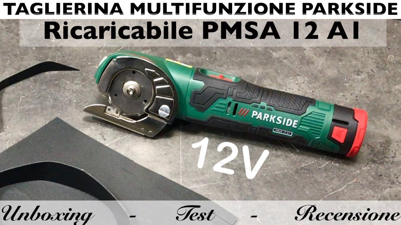 Taglierina multifunzione ricaricabile. lidl Parkside. PMSA 12 a1. batteria 12V. Come al GUS 12V-300