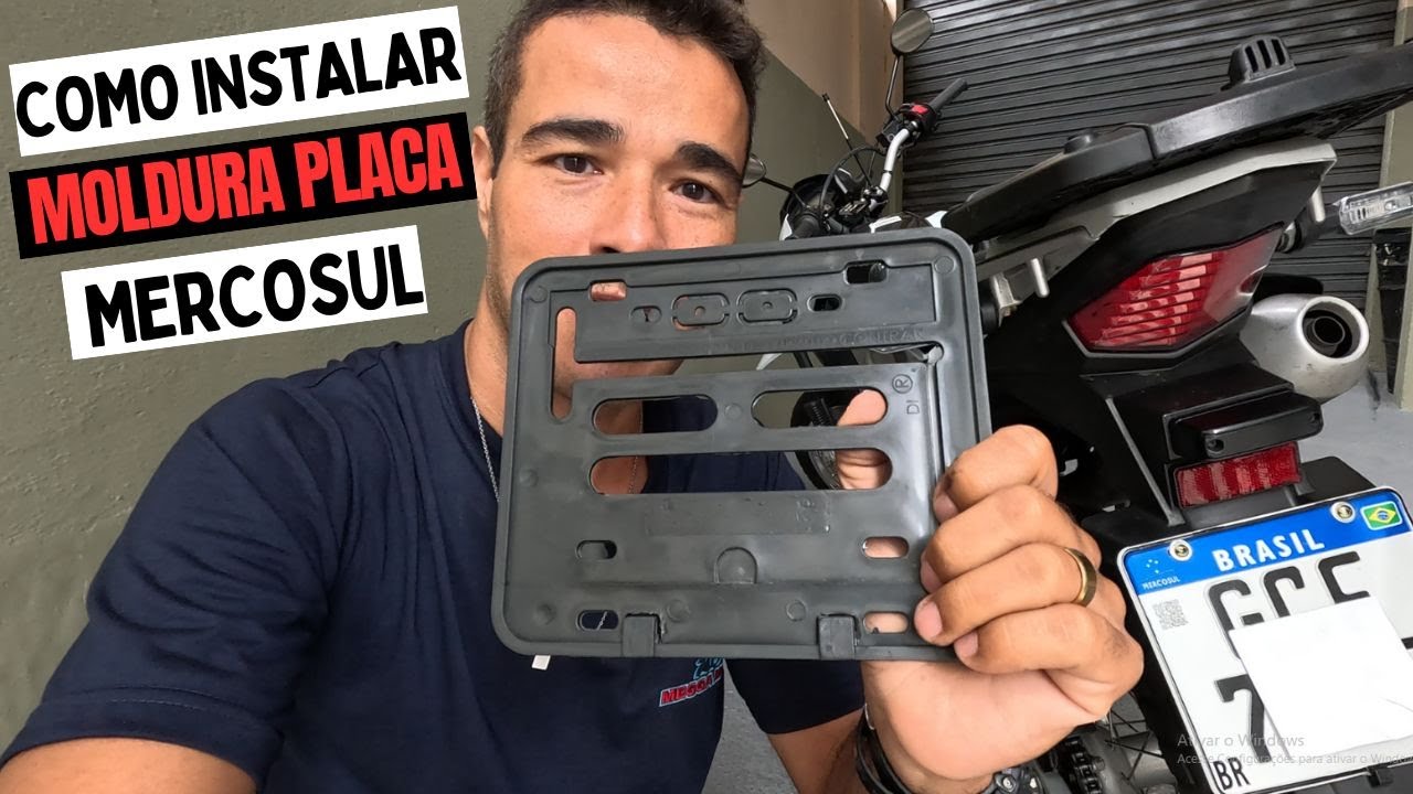 COMO INSTALAR UM SUPORTE MOLDURA DE PLACA MERCOSUL NA MOTO