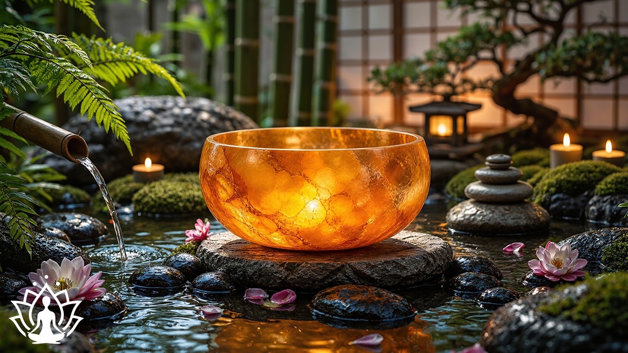 Bamboo Water + Tibetan Zen Sounds | Cleanse Aura & Space | Removes All Negative Energy