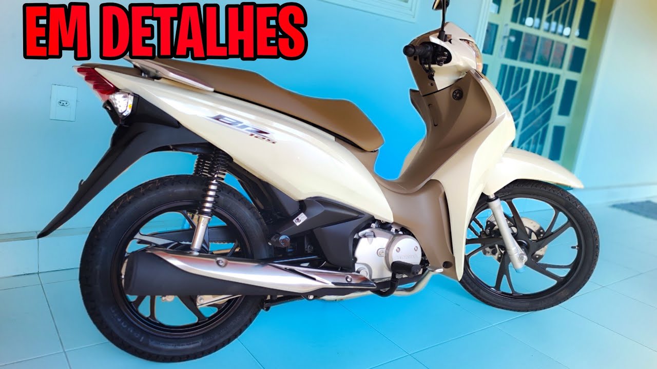 MOSTRANDO A BIZ 125 2022 BRANCO PEROLIZADO EM DETALHES