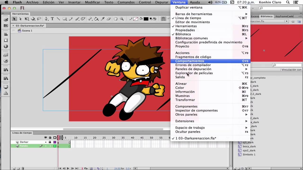 Curso De Animación Digital En Flash CS6 - 12 - Como Animar A Darkar (VeteAlaVersh)