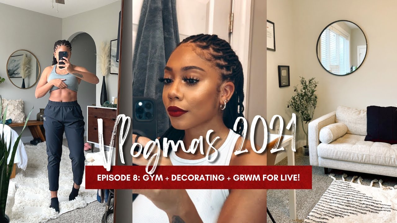✨ VLOGMAS DAY 8: GYM + DECORATING + GRWM | Faceovermatter