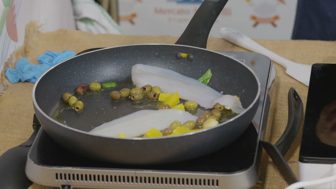 Mercato Albinelli nuova puntata di Noster Chef ricetta Filetti di Persico alla Mediterranea