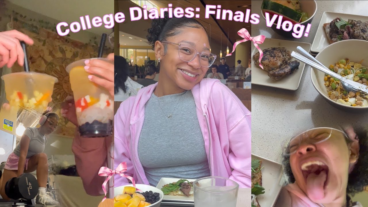 Study Vlog 📓 | productive college day, crashing out, boba, etc.
