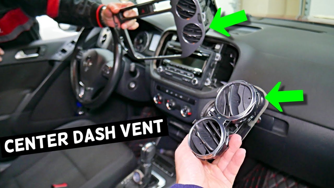 VW TIGUAN  CENTER DASH AIR VENT REMOVAL REPLACEMENT 2008 2009 2010 2011 2012 2013 2014 2015 2016