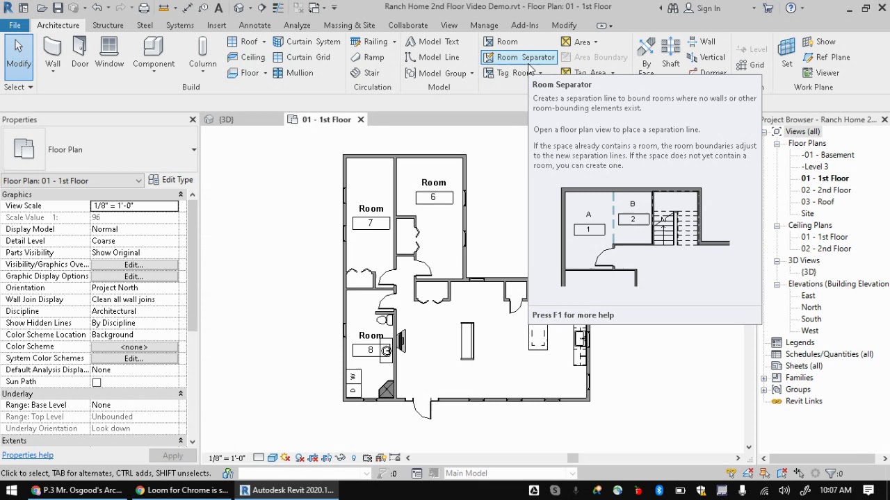 Adding Room Labels in Revit