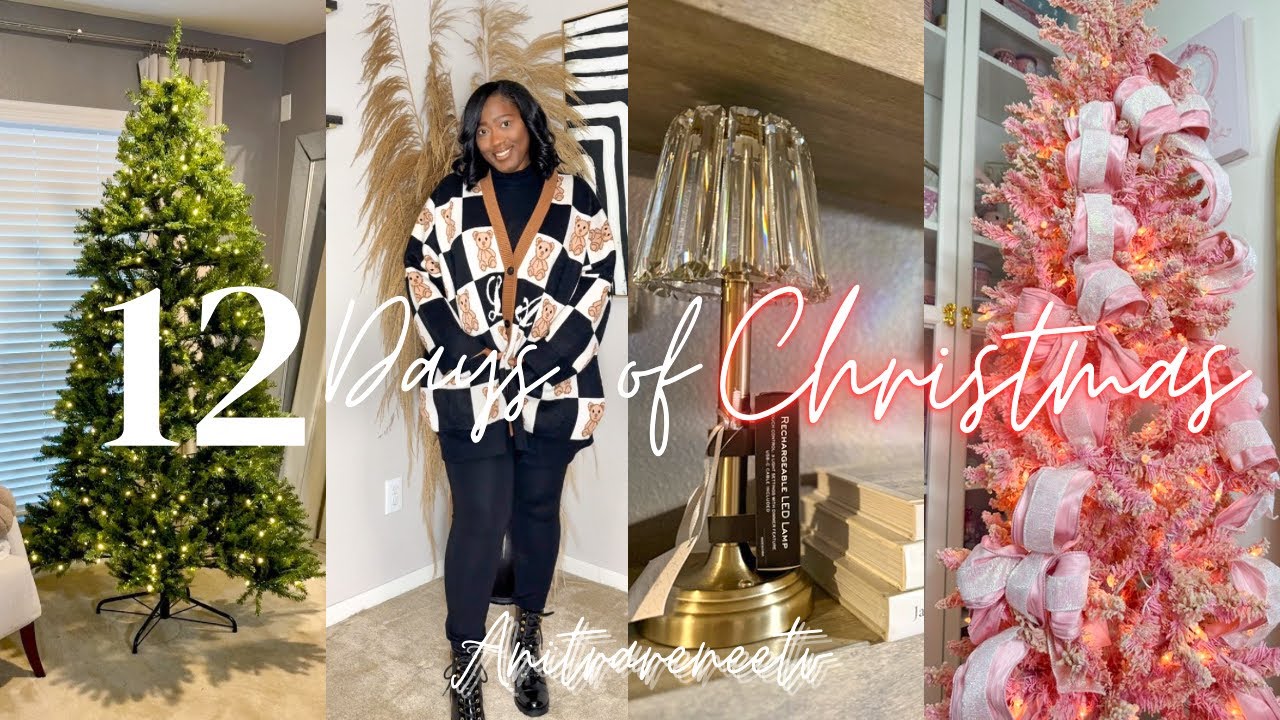 VLOG | 12 DAYS OF CHRISTMAS, NEW HOME DECOR, SECOND TREE UP & IT’S PINK! GOOD NEWS GIRL! 💗DAY 2