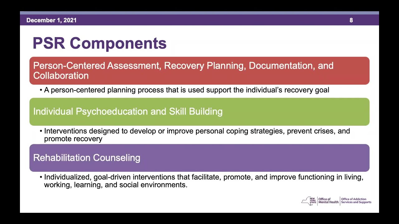 Community Oriented Recovery and Empowerment (CORE) Services: Psychosocial Rehabilitation