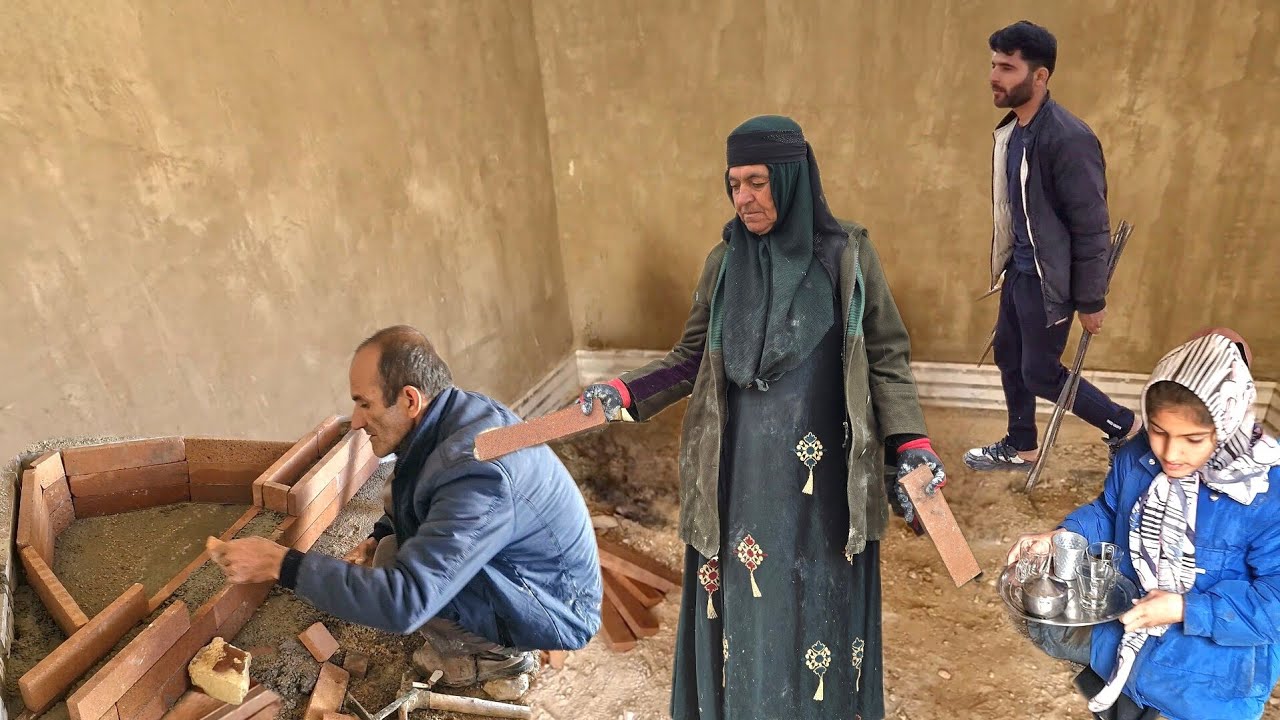 The beginning of an amazing project: the flourishing fireplace in Grandma's dream house