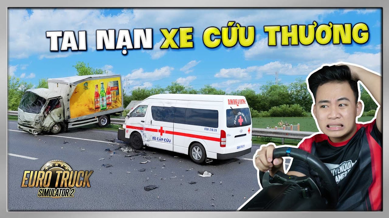 ETS2 - Xe Cứu Thương Mất Lái Tông Xe Tải Gây Tai Nạn Nghiêm Trọng Trên Cao Tốc Trung Lương