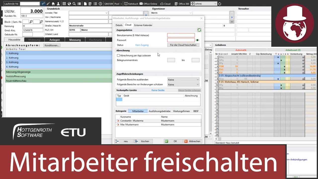 Mitarbeiter freischalten - KAMIN Futura
