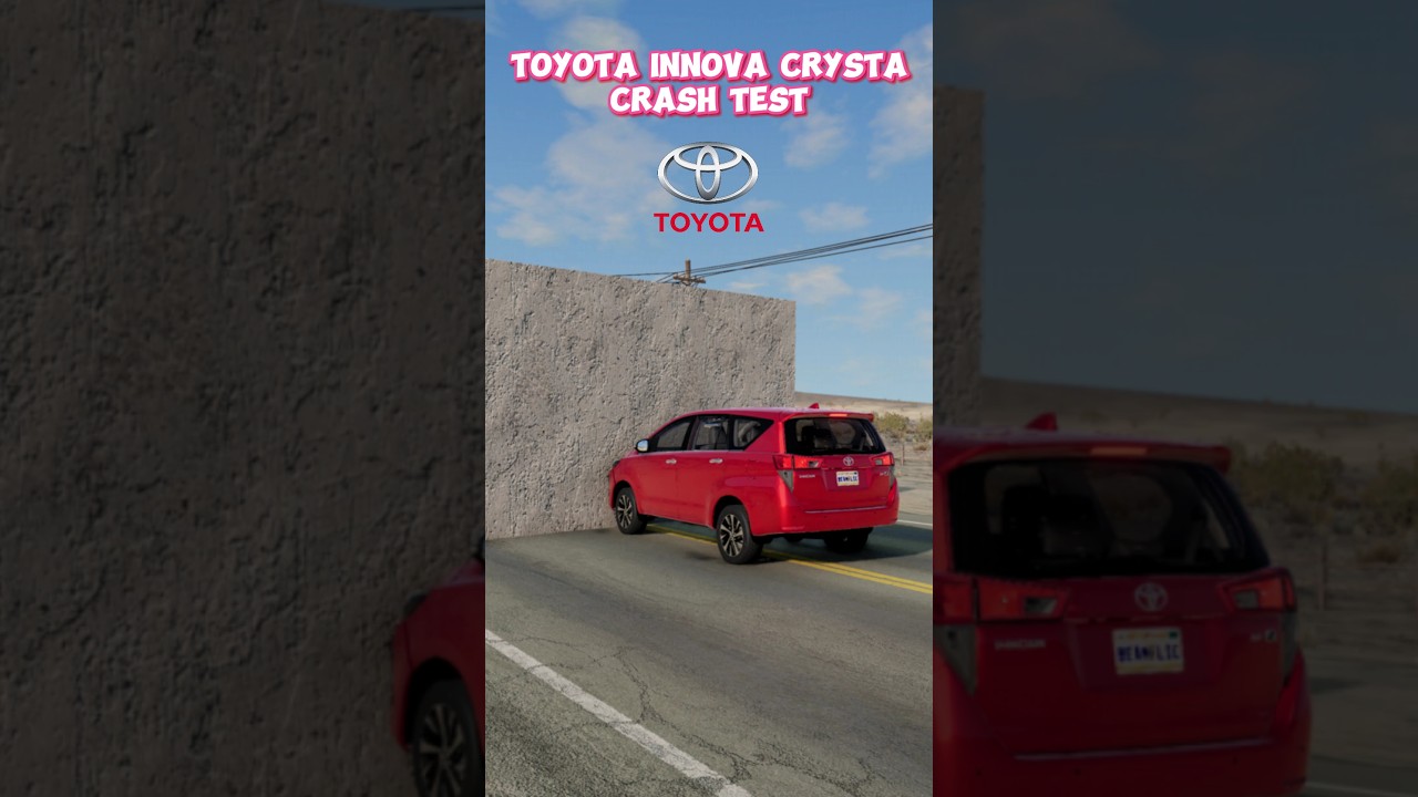 Toyota Innova Crysta Indian car crash test 🏎️💨 Beamng #shorts