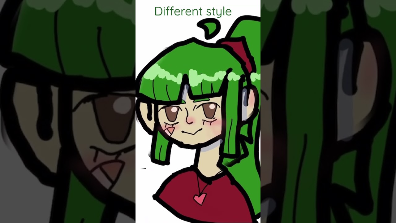 Green haired girl