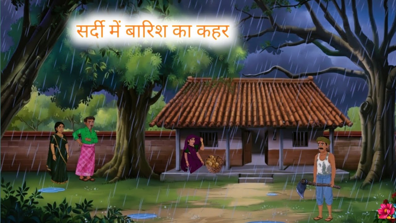 सर्दी में बारिश का कहर । Moral stories । Hindi kahani । Cartoon video । Moral story । Cartoon story 