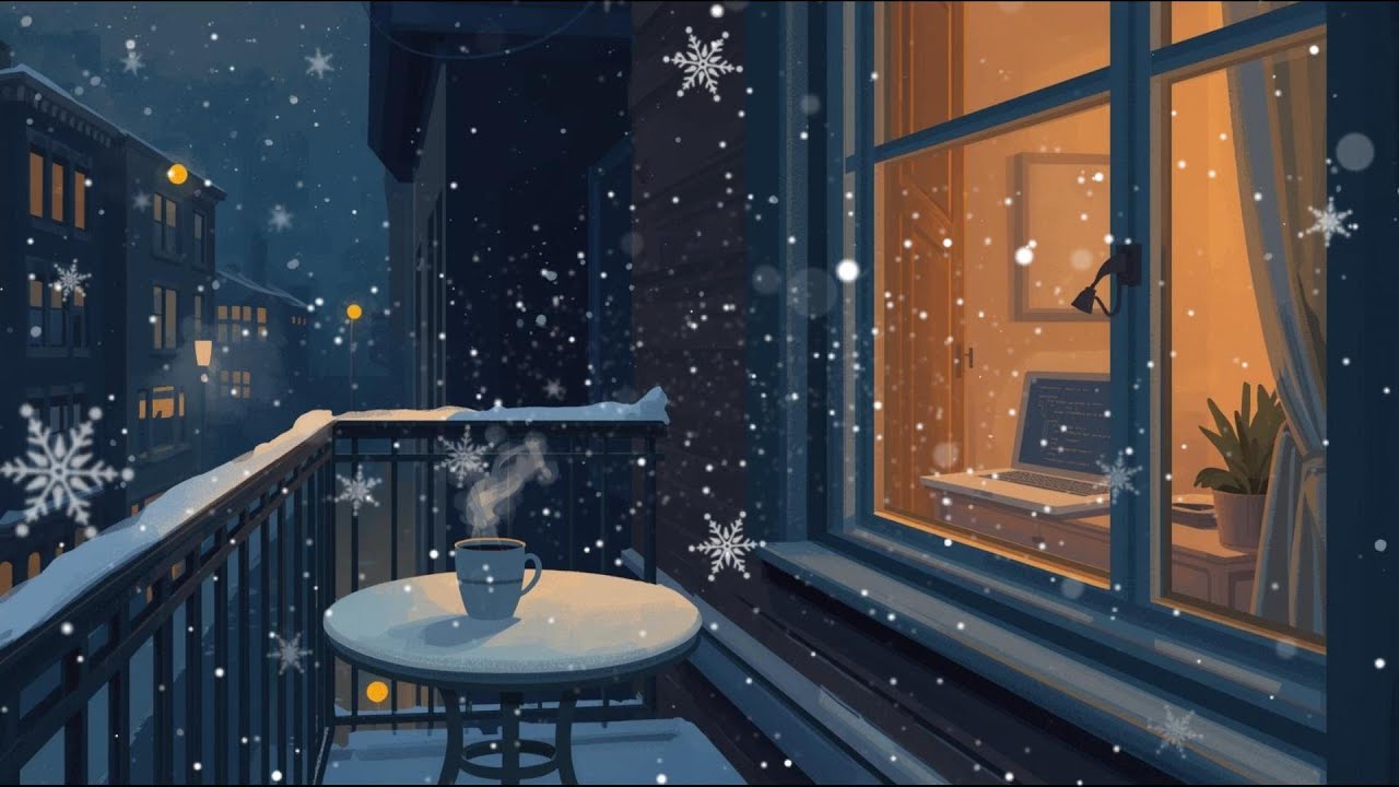 Quiet Snow on the Balcony ❄️ Lofi for Late Nights, Focus & Soft Thoughts