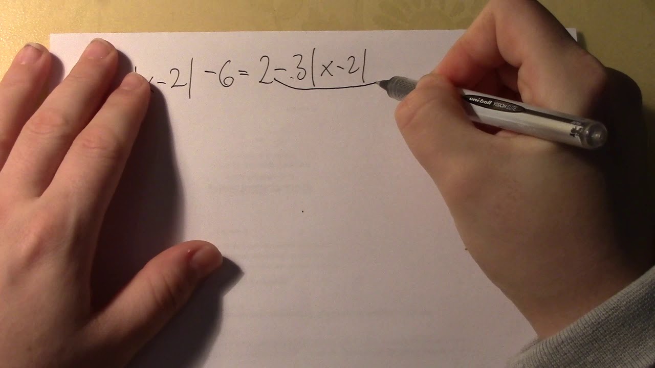 Równania liniowe z wartością bezwzględną - od łatwiejszych po trudniejsze. Zamiana pierwiastka na ..