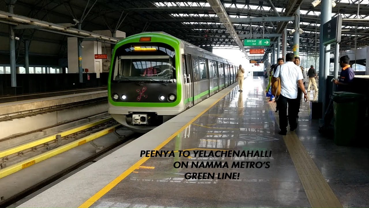 Bangalore Metro - Complete Green Line - Peenya to Yelachenahalli!