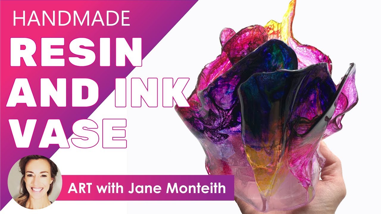 Resin and Alcohol Ink Handmade Vase
