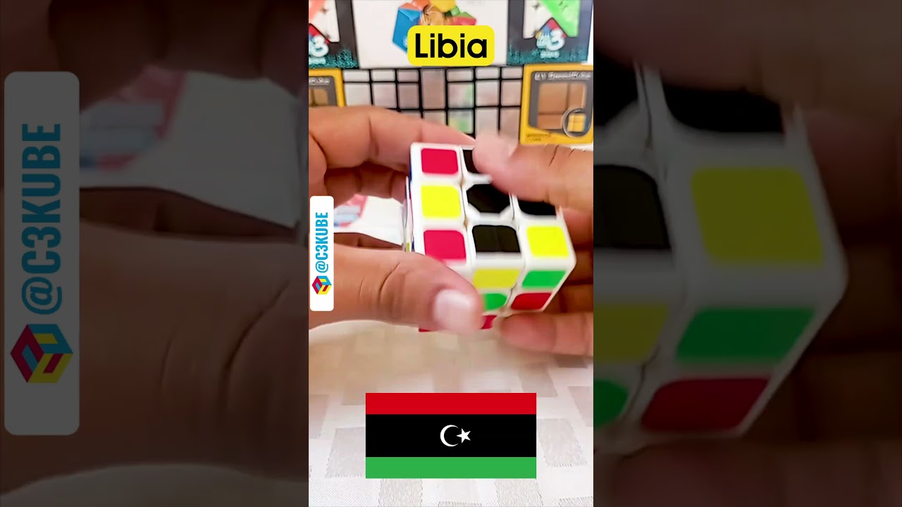 🟧 BANDERA de Libia Cubo de Rubik 3x3