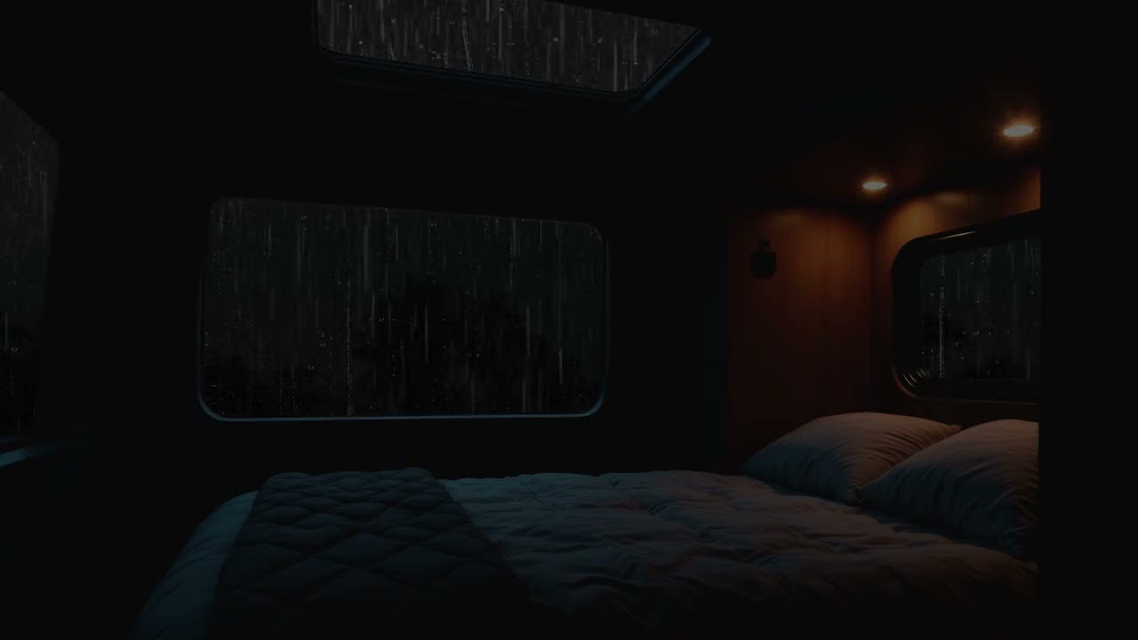 No Ads,Cozy Car in Thunderstorm _ Rain & White Noise for Deep Sleep, Focus & Stress Relief 🌧️
