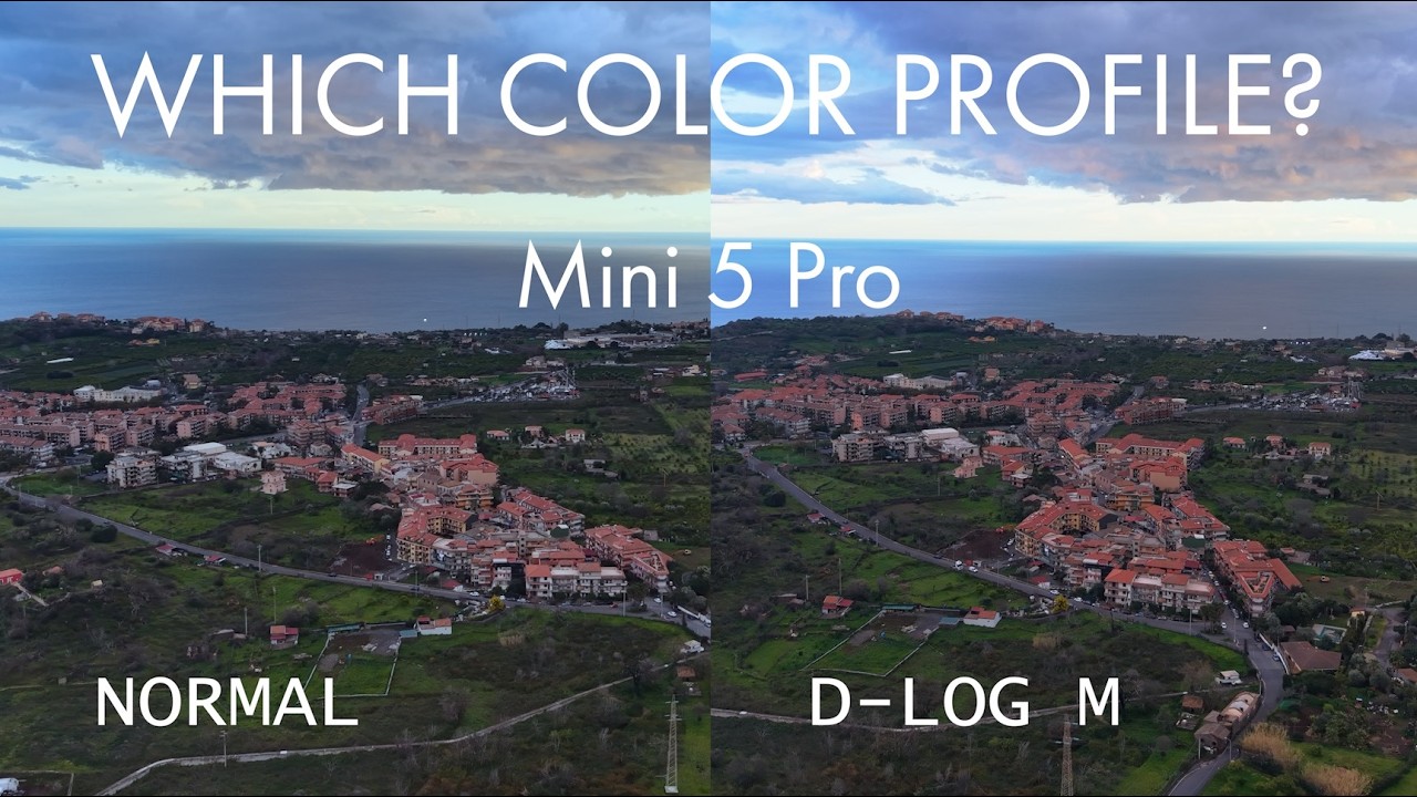 DJI Mini 5 Pro Color Profiles for Video - Normal vs D-LOG M